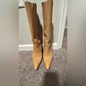 Manolo Blahnik Tan Leather Heeled Boots